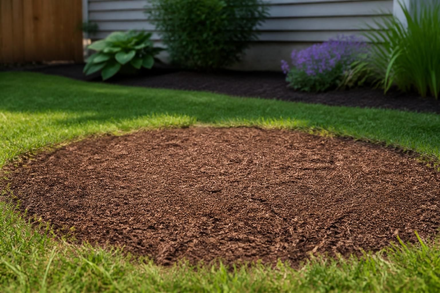 Level ground and mulch after stump removal